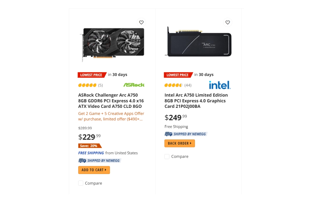 intel arca750newegg 1